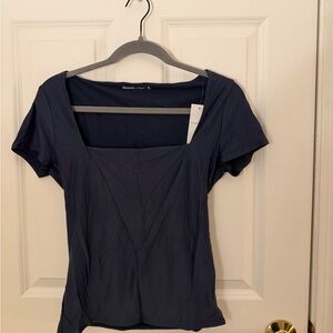 Abercrombie & Fitch Navy Short Sleeve Top